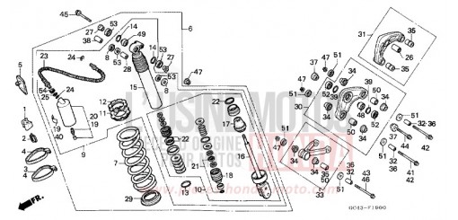 KISSEN, HINTEN (RF/R2F/RG/R2G/RH) CR80R2F de 1985